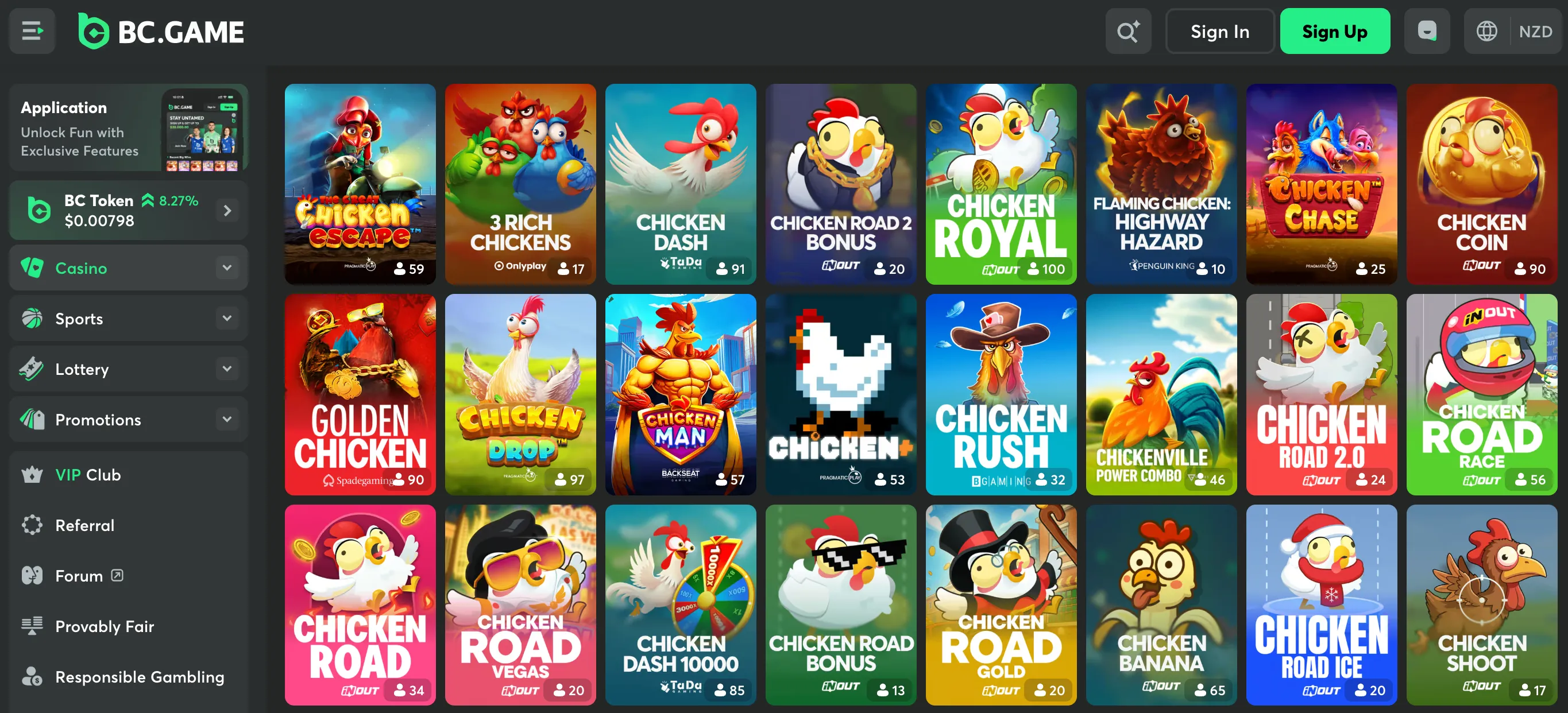 BC.Game with Chicken Road game NZ 